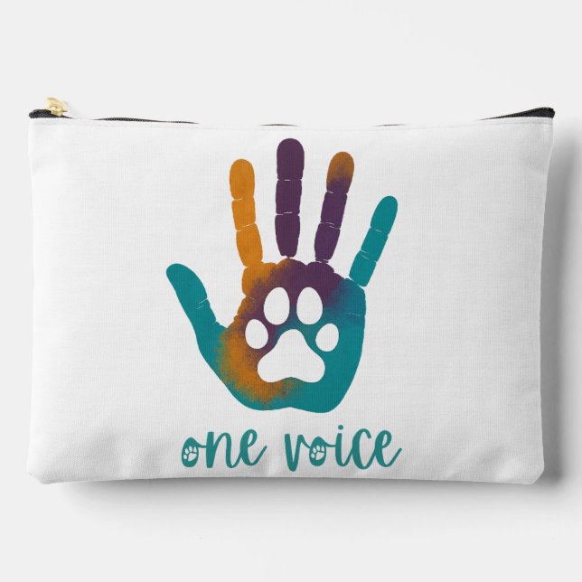Paw Print One Voice Accessoire Travel Pouch Zubehörtasche (Vorderseite)