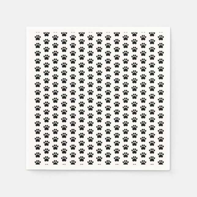 Paw Print Pattern Napkins Serviette (Vorderseite)