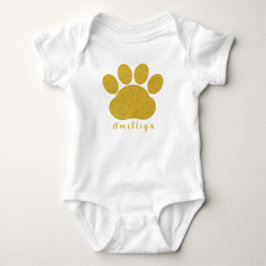 Paw Print Personalisiert Name Niedlich Morden Baby Strampler