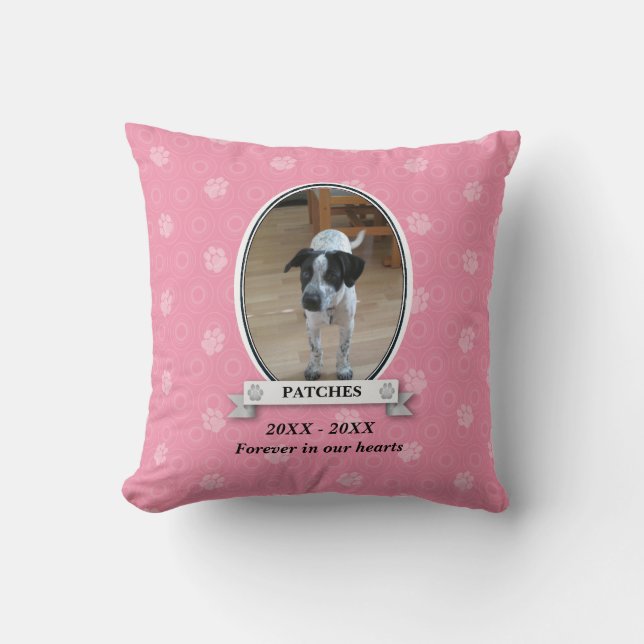 Paw Print Pet Memorial American MoJo Pillow Kissen (Vorderseite)