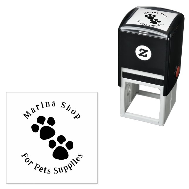 Päw Print Pet Zubehör Geschäft Permastempel (Beispiel)