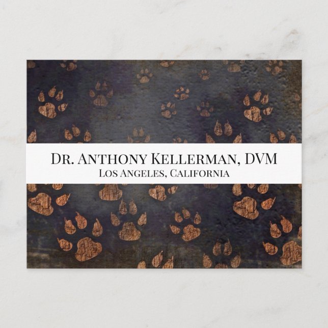 Paw Print Postkarte (Vorderseite)