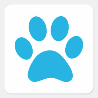 Paw Print Quadratischer Aufkleber