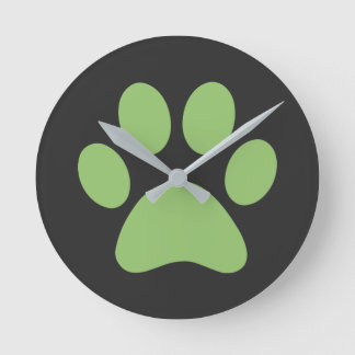 Paw Print Runde Wanduhr