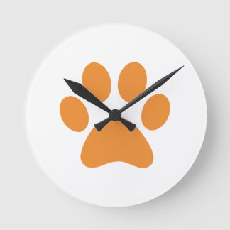 Paw Print Runde Wanduhr