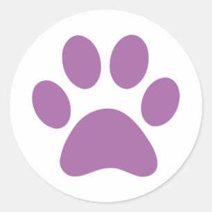 Paw Print Runder Aufkleber