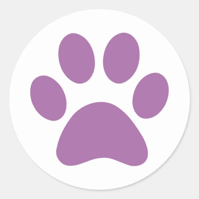 Paw Print Runder Aufkleber (Vorderseite)