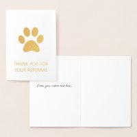 Paw Print Vielen Dank für Ihre Empfehlungsformular