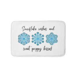 Paw Print Winter Snowflake Badematte
