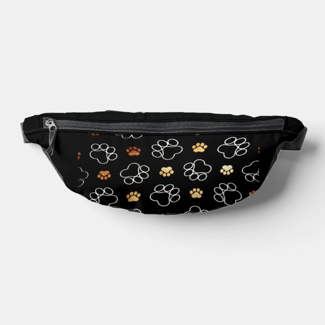 Paw Prints Black Bauchtasche (Ablage )