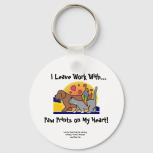 Paw Prints Colored Keychain Schlüsselanhänger