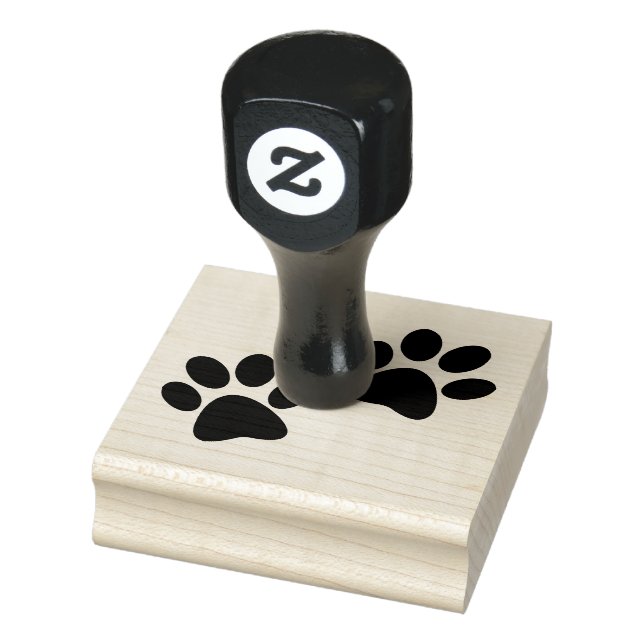 Paw Prints Design Holz Briefmarke Gummistempel (Stempel)