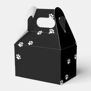 Paw Prints Favor Box Geschenkschachtel