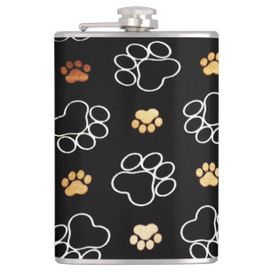 Paw Prints Flachmann