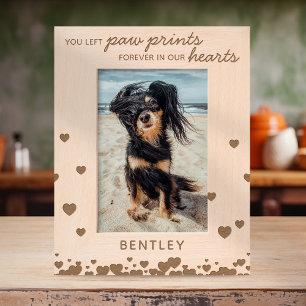 Paw Prints Forever Pet Memorial Geätzte Rahmen