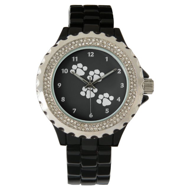 Päw Prints für Haustiere Armbanduhr (Vorderseite)