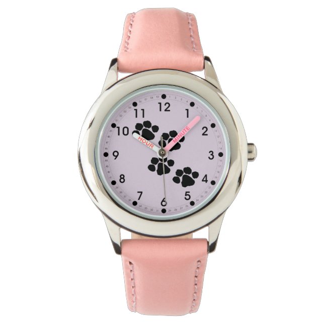 Päw Prints für Haustiere Armbanduhr (Vorderseite)
