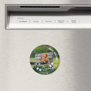 Paw Prints für immer geliebter Text Magnet