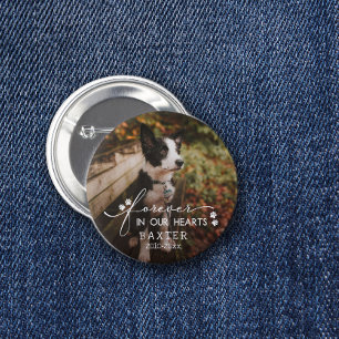 Paw Prints für immer in unserem Herz-Haustier-Foto Button