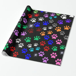 Paw Prints Geschenkpapier