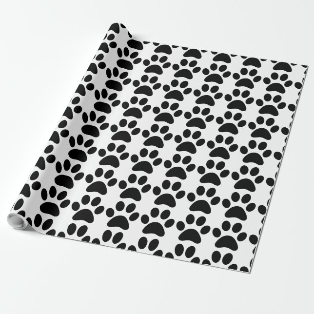 Paw Prints Geschenkpapier (Ungerollt)