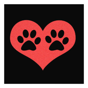 Paw Prints in meinem Herzen von Shirley Taylor Fotodruck