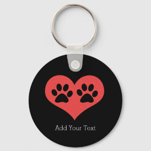 Paw Prints in meinem Herzen von Shirley Taylor Schlüsselanhänger