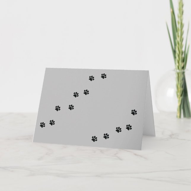Paw Prints Karte (Vorderseite)