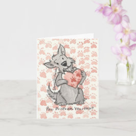 Paw Prints Karte