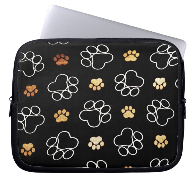 Paw Prints Laptopschutzhülle (Vorderseite)