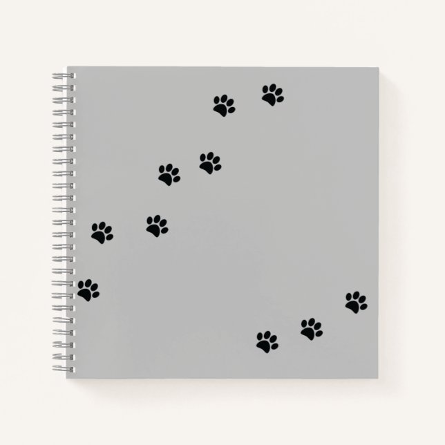 Paw Prints Notizbuch (Vorderseite)