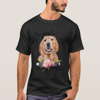 Paw Prints on my Heart Dog Lover gibt Golden Retr T-Shirt