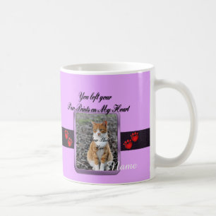 Paw Prints on My Heart - Mauve Kaffeetasse
