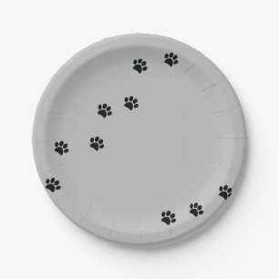 Paw Prints Pappteller