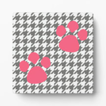 Paw Prints Plaque - Graurosa Hahnentrittmuster