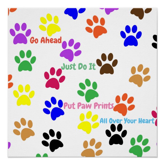 Paw Prints Poster (Vorderseite)