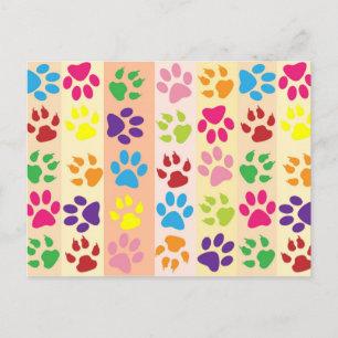 Paw Prints Postkarte