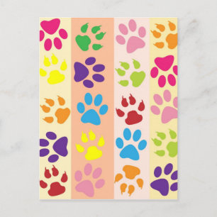 Paw Prints Postkarte