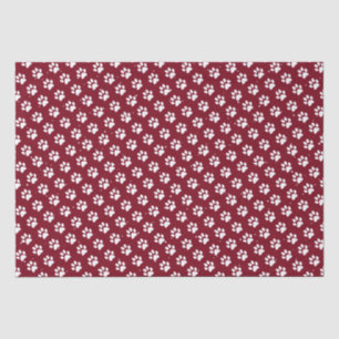 Paw Prints Snow Red Geburtstag Weihnachten Seidenpapier