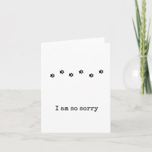 Paw Prints, Sympathy Card für Haustiere Karte