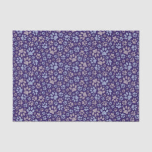 Paw Prints Tiermuster in Lila und rosa Seidenpapier