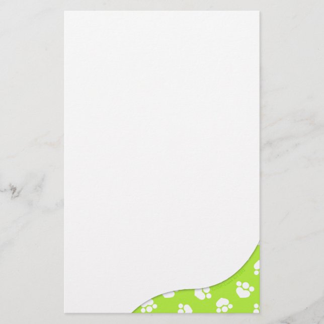Paw Prints Überraschung Limon Briefpapier (Vorderseite)