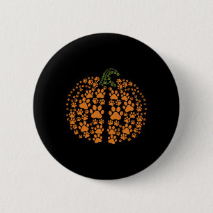 Paw Pumpkin Print Pumpkin Dog Frauen Halloween als Button