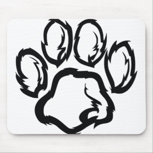 Paw Pw Print Hund Tier Print Cat Pet Bear Mousepad