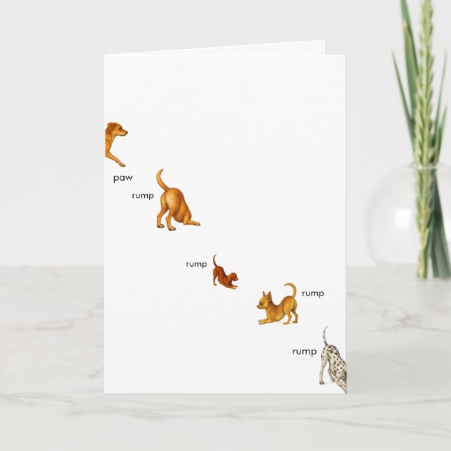 Paw Rump Rump Urlaubskarte Karte (Vorderseite)