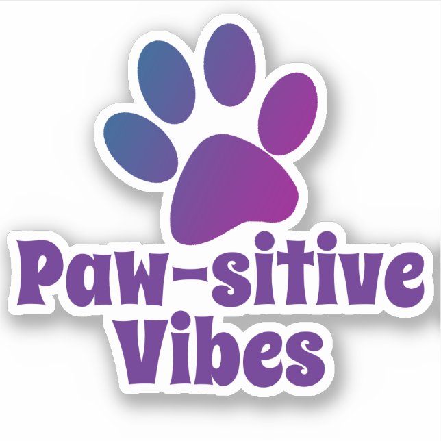 Paw-Side | Animal Paw Print Aufkleber (Vorderseite)