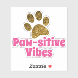 Paw-Side | Glitzer Paw Print Vinyl Aufkleber