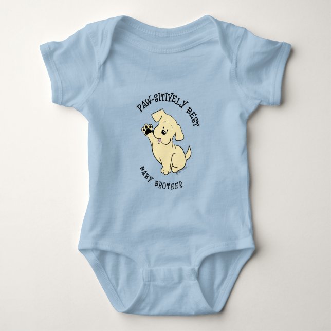Paw-sitiv Best Baby Brother Matching Sibling Baby Strampler (Vorderseite)