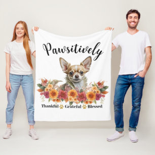 Paw-sitiv dankbar dankbar gesegnet süßer Hund Fleecedecke