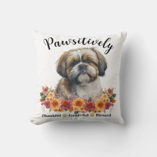 Paw-sitiv dankbar dankbar gesegnet süßer Hund Kissen